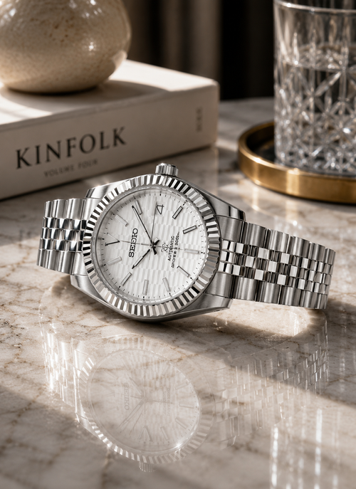 Seiko DateJust I Blanc Texturé