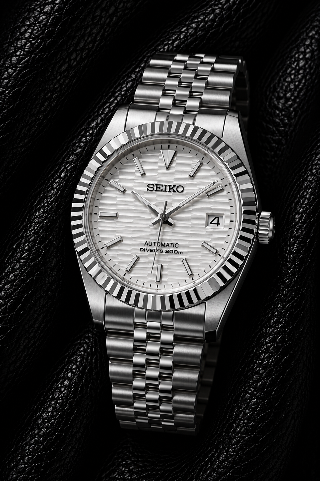 Seiko DateJust I Blanc Texturé
