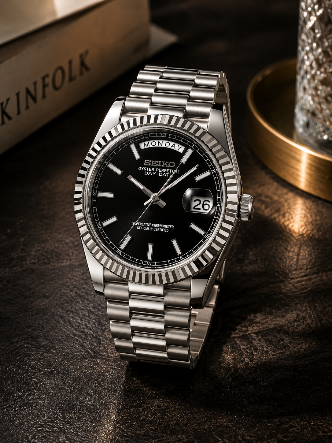 Seiko DayDate I Gris & Noir