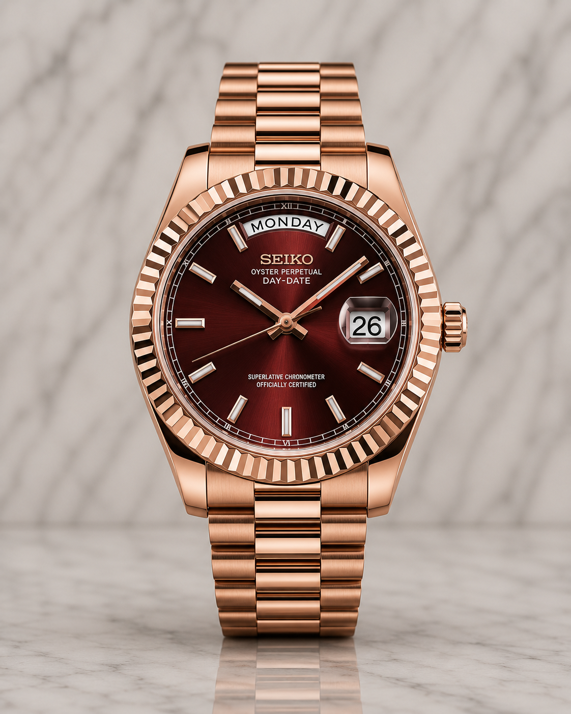 Seiko DayDate I Or Rose & Chocolat