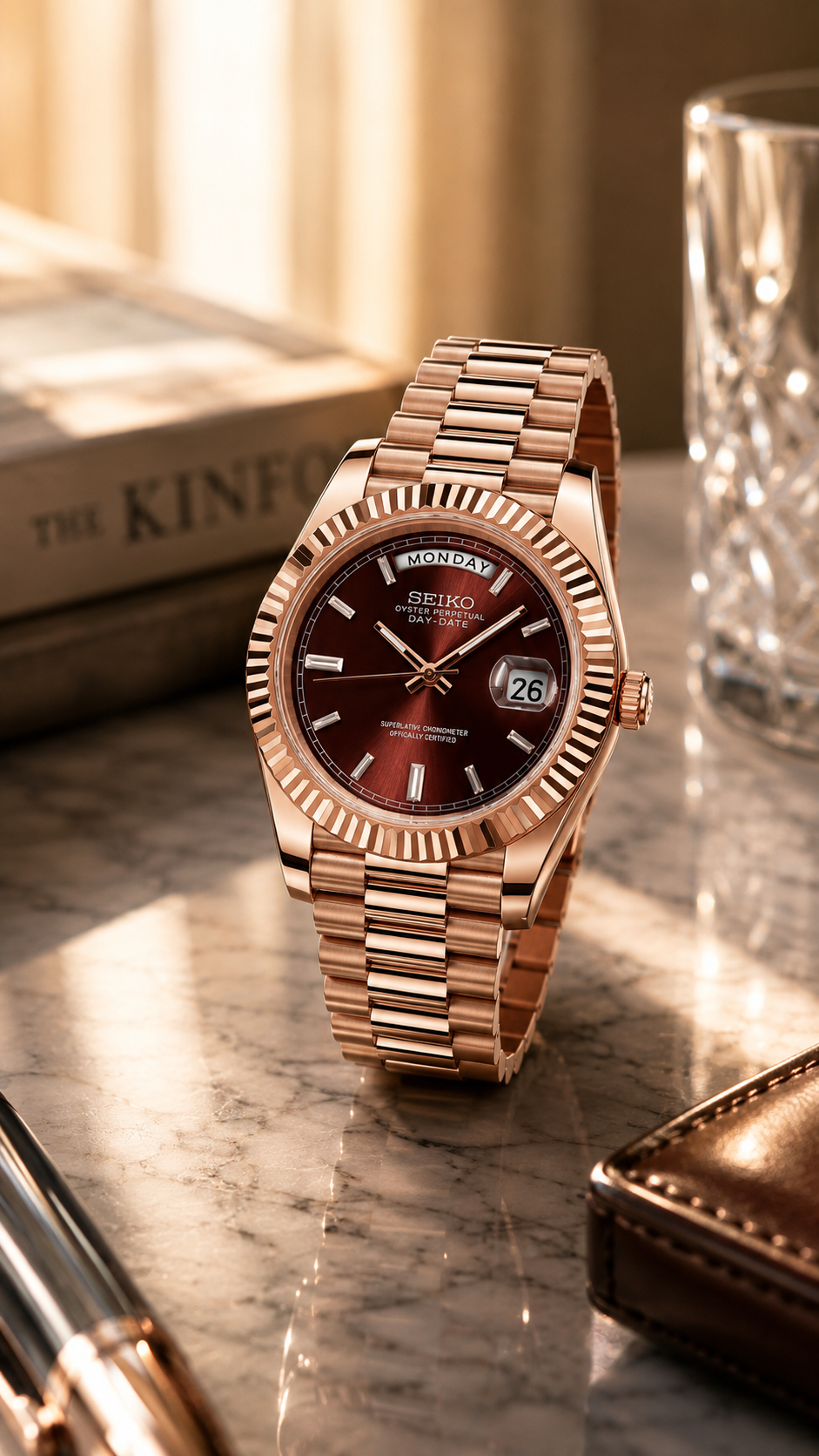 Seiko DayDate I Or Rose & Chocolat