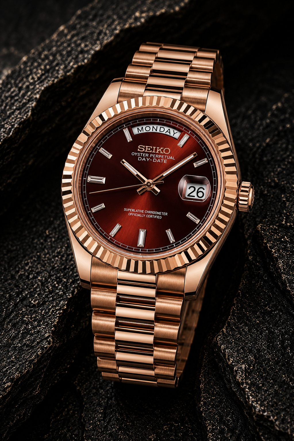 Seiko DayDate I Or Rose & Chocolat