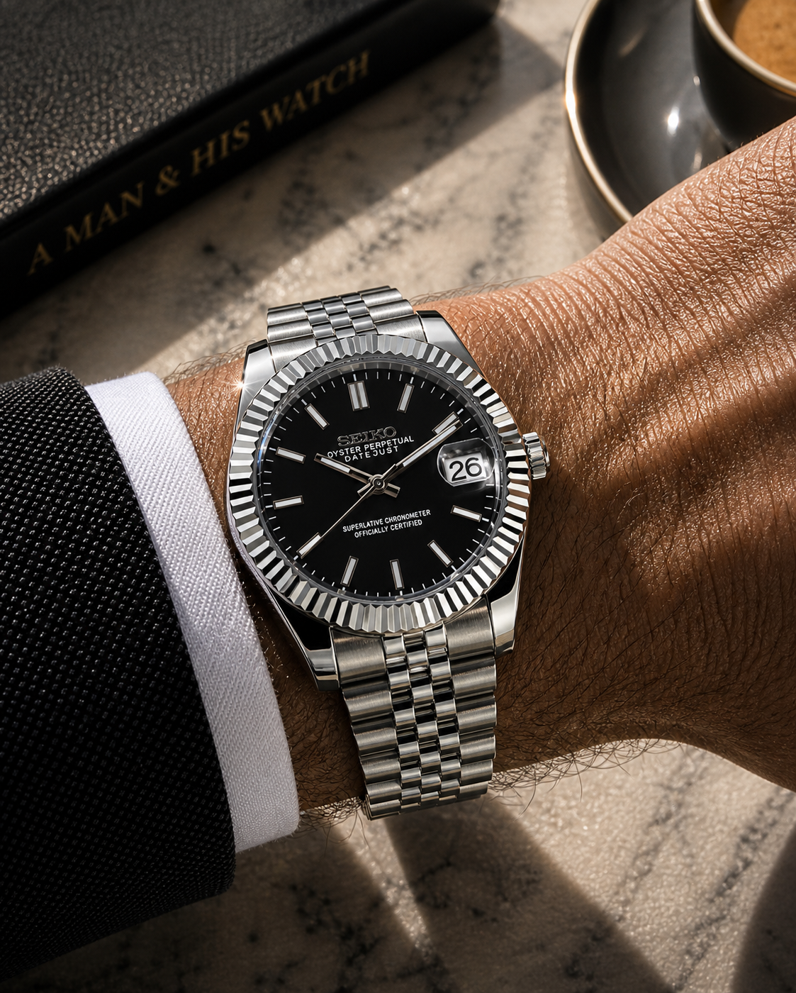 Seiko DateJust I Gris & Noir