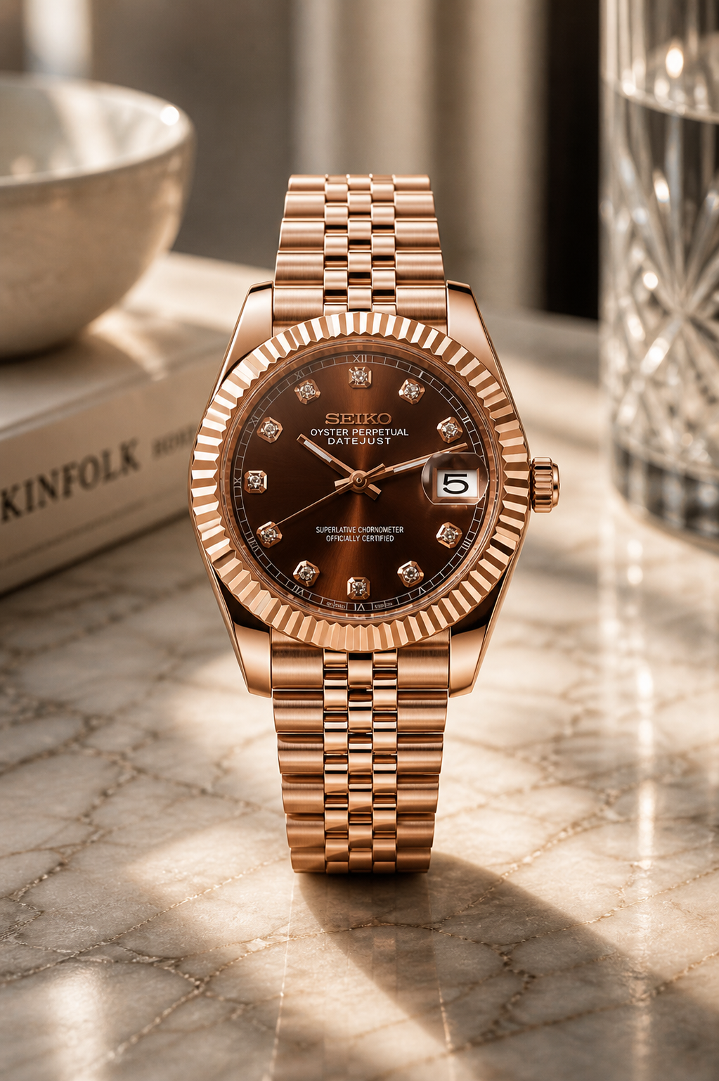 Seiko DateJust I Or Rose & Chocolat