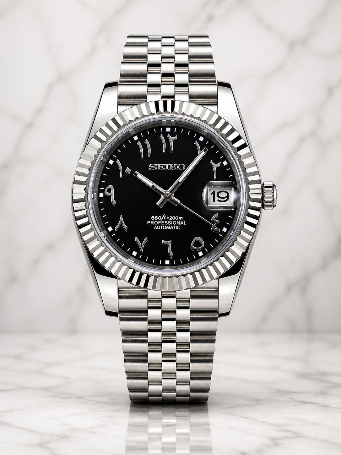 Seiko DateJust Arabic I Gris & Noir