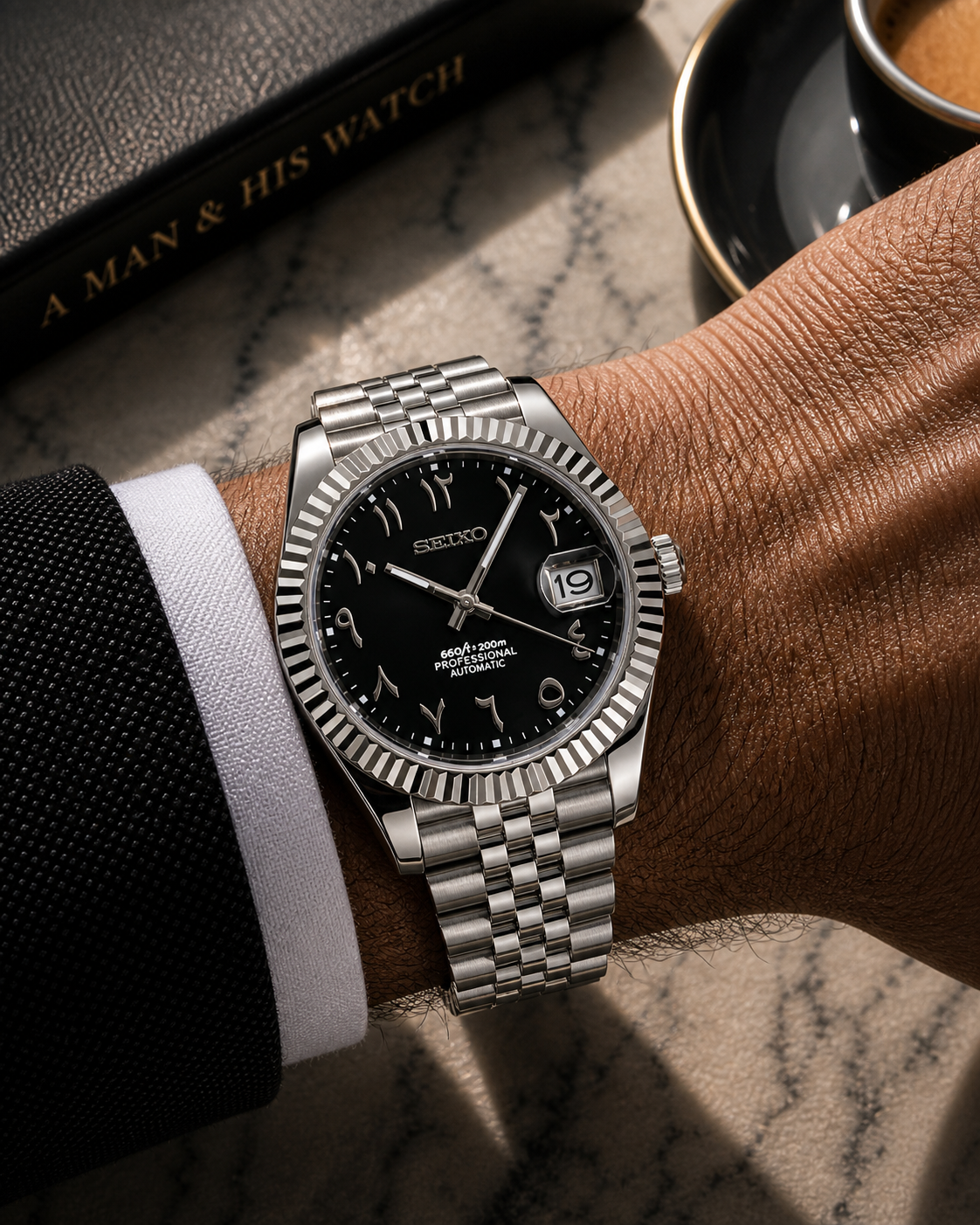 Seiko DateJust Arabic I Gris & Noir