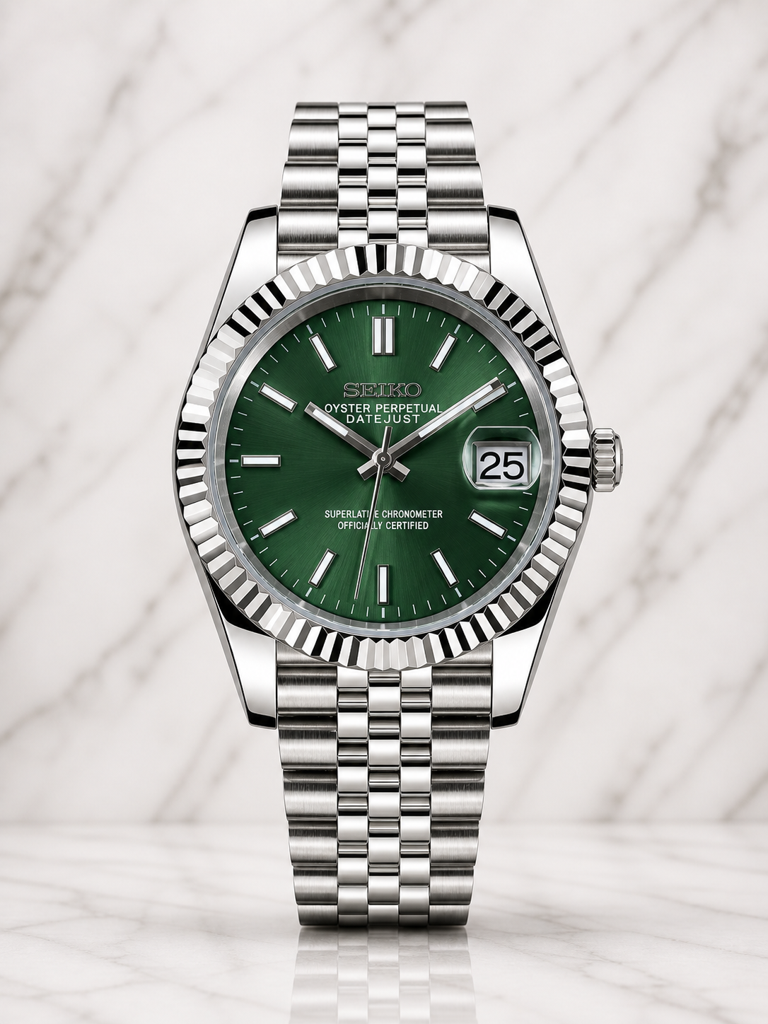 Seiko DateJust I Gris & Menthe