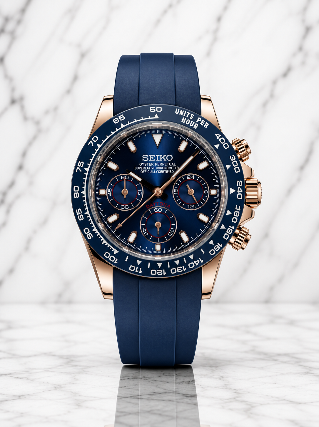 Seiko Daytona I Or Rose & Bleu