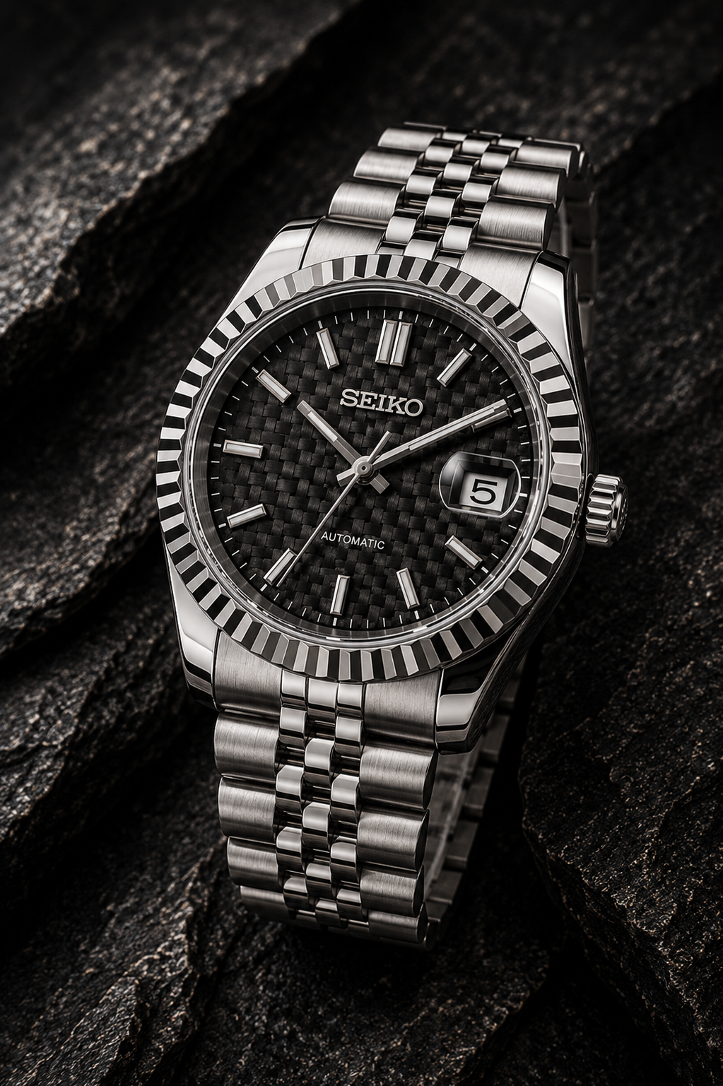 Seiko Datejust Mod | Carbon Fiber