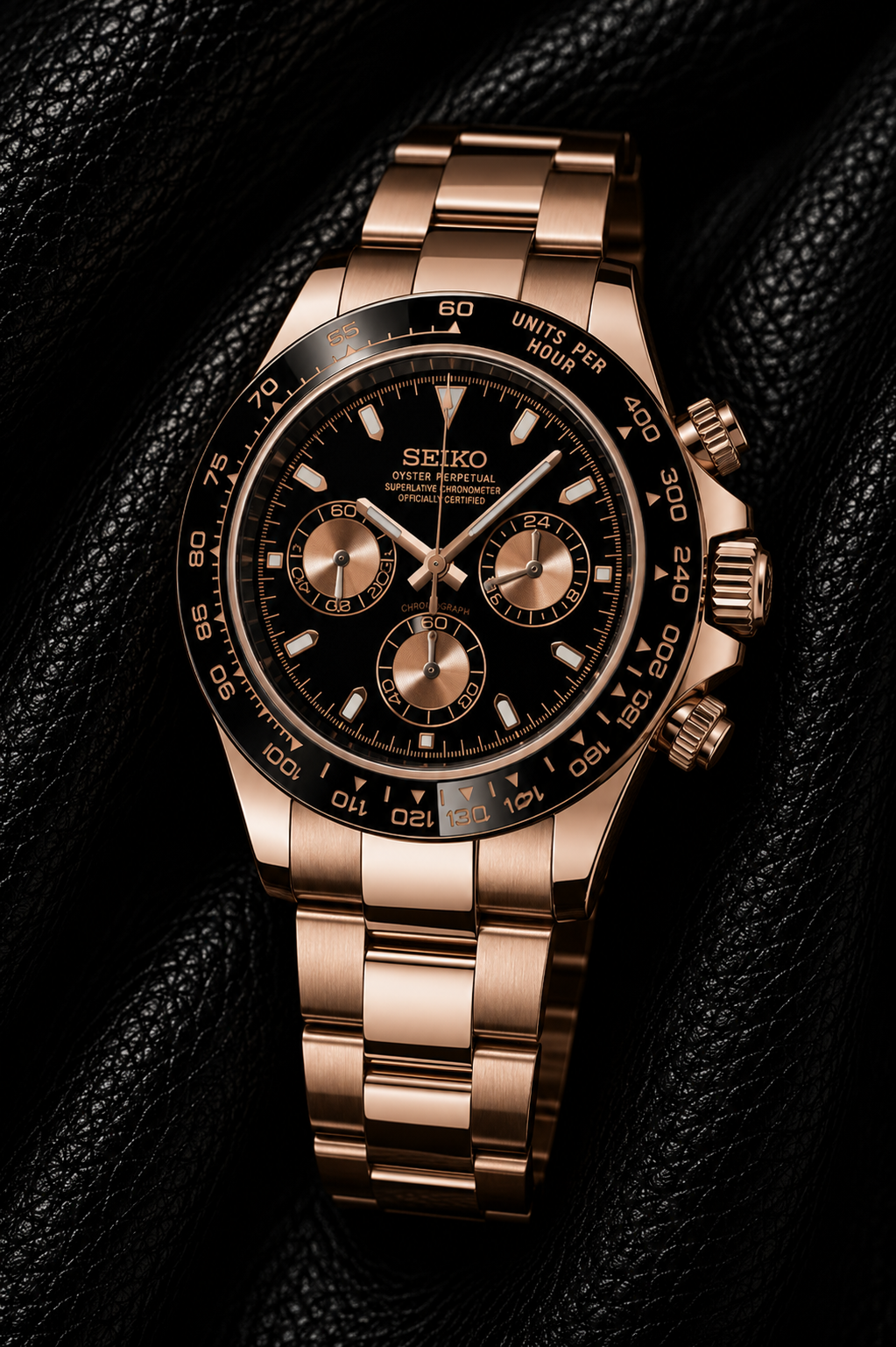 Seiko Daytona I Or Rose & Noir