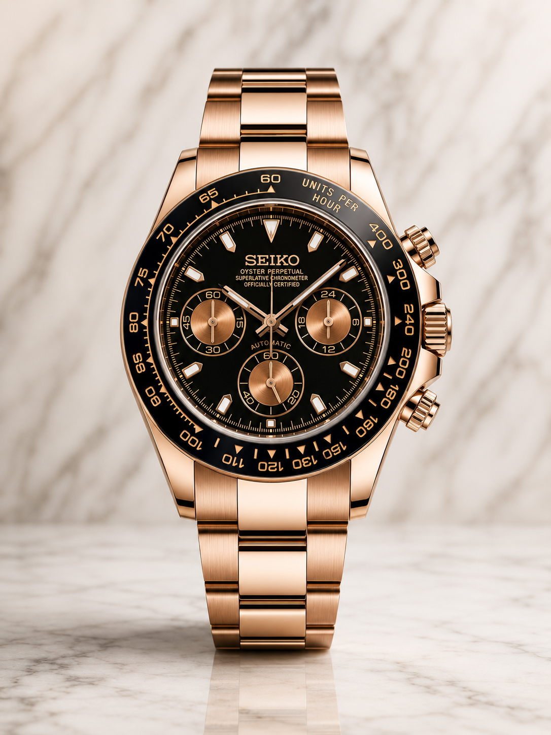 Seiko Daytona I Or Rose & Noir