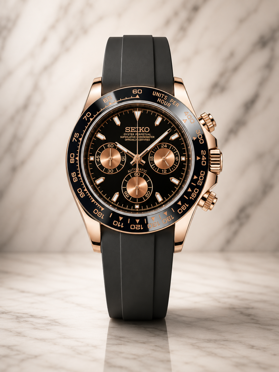 Seiko Daytona I Or Rose & Noir