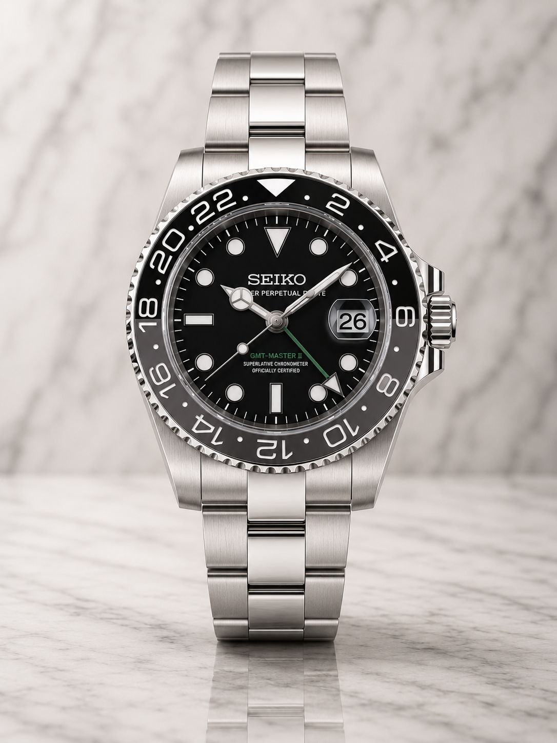 Seiko GMT Master II I Bruce Wayne