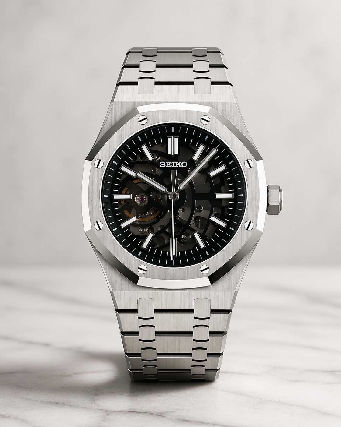 Seiko Royal Oak Skeleton I Gris & Noir