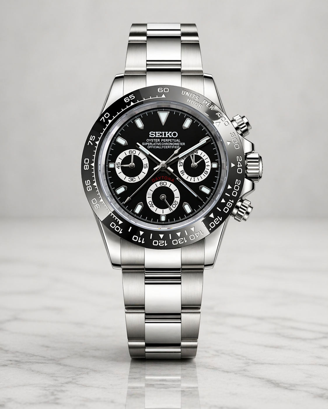 Seiko Daytona I Gris & Noir
