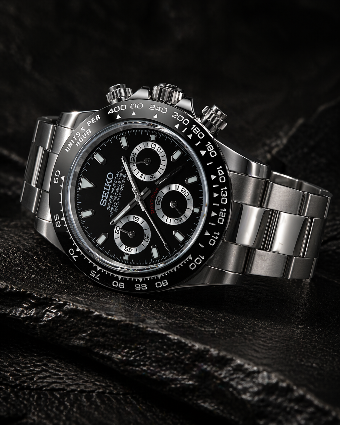 Seiko Daytona I Gris & Noir