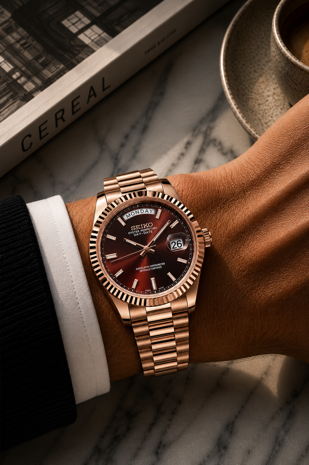 Seiko DayDate I Or Rose & Chocolat