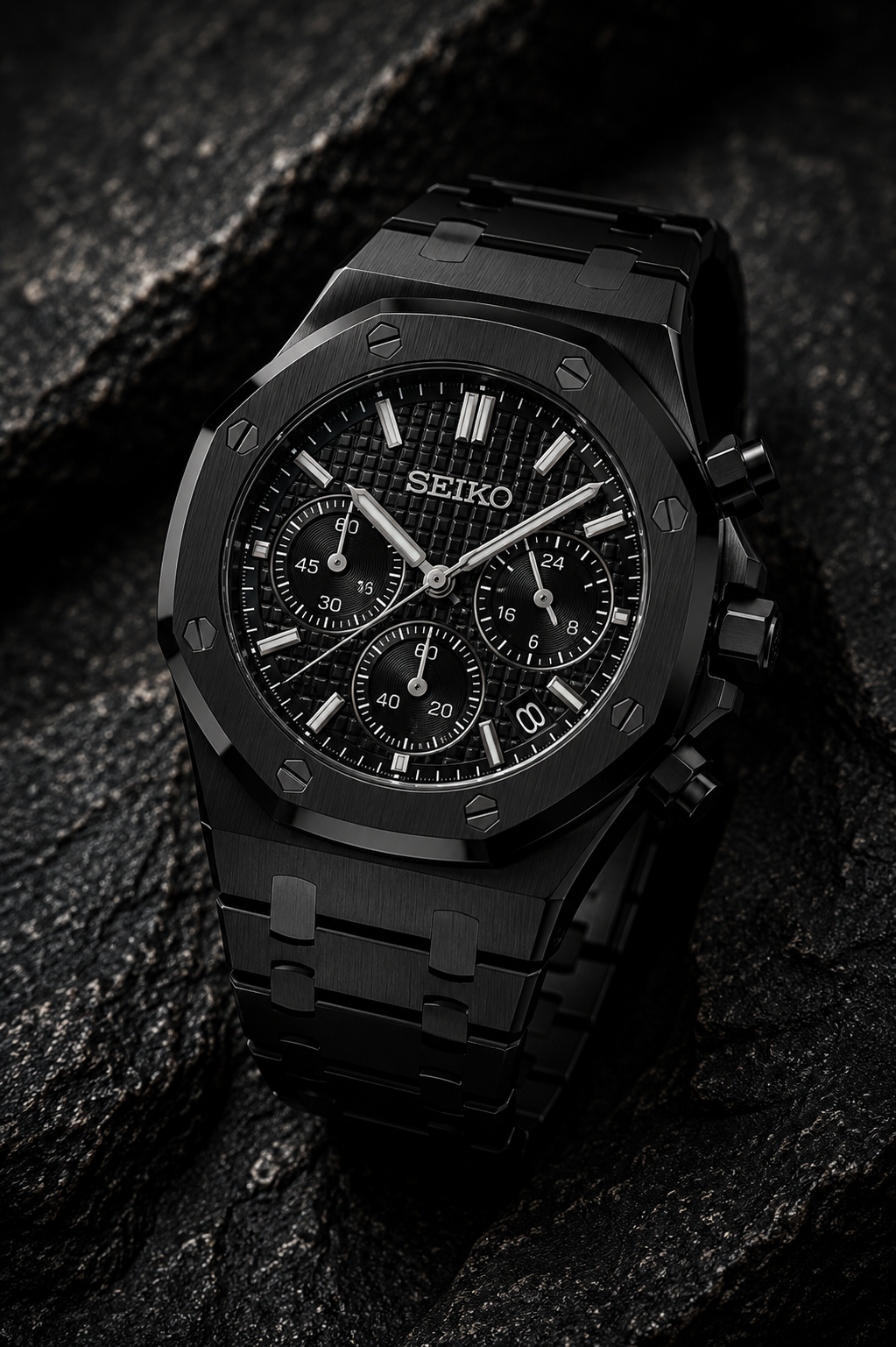 Seiko Royal Oak Chronograph I Triple Black