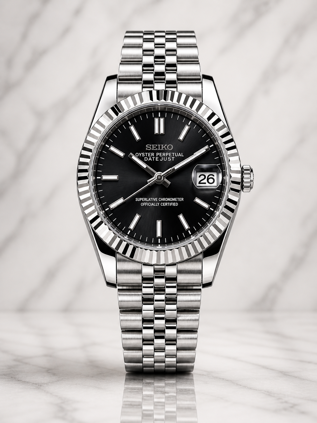Seiko DateJust I Gris & Noir