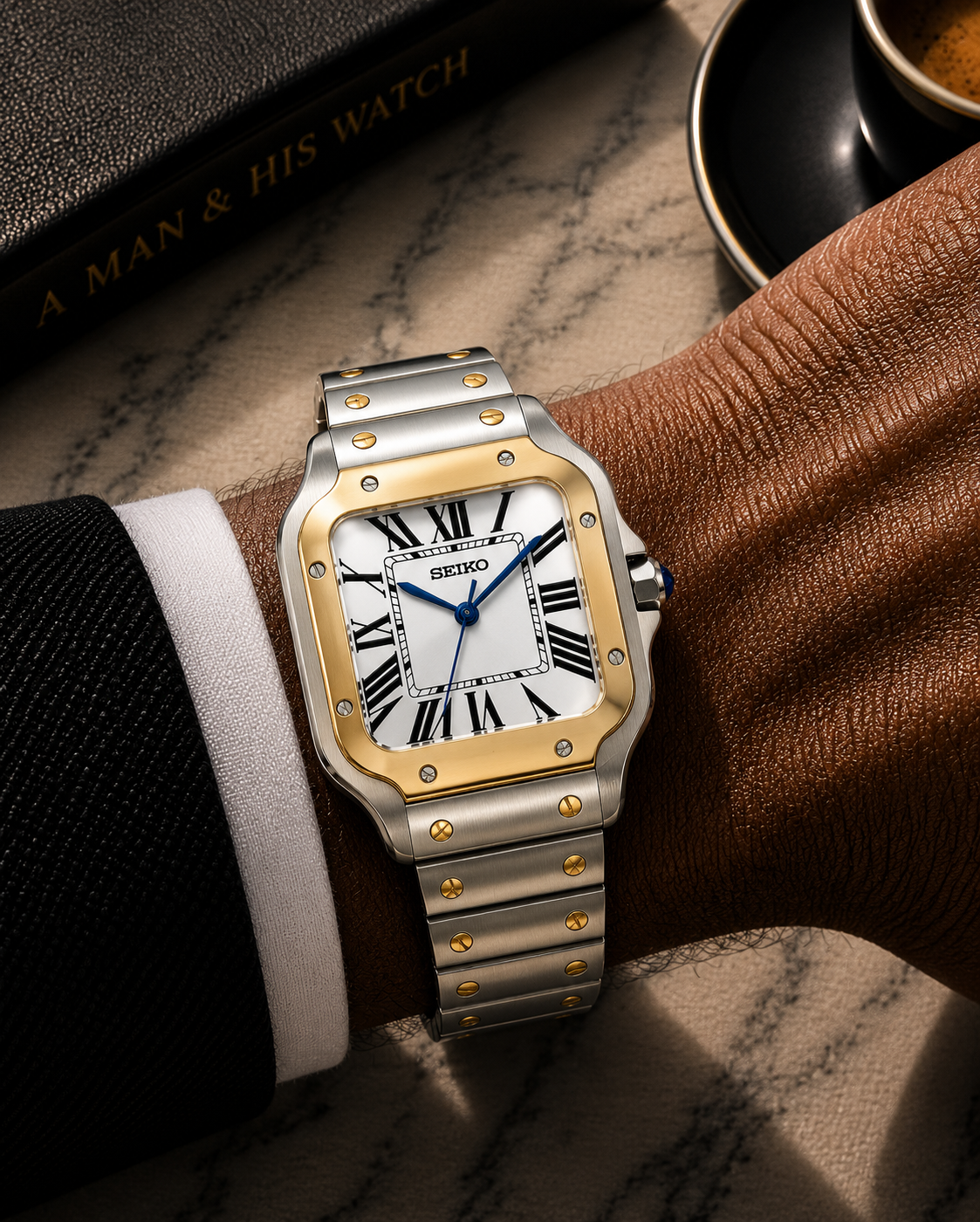 Seiko Santos I Gris & Or